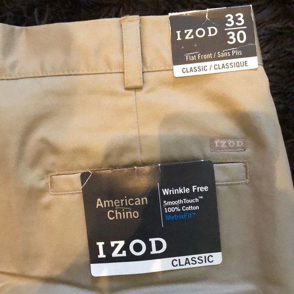 NWT MENS IZOD KHAKI PANTS - Picture 4 of 4